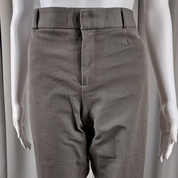 Banana Republic Sloan Gray Stretch Dress Pants Size 12P Flat Front Ankle Slacks - Picture 3 of 12